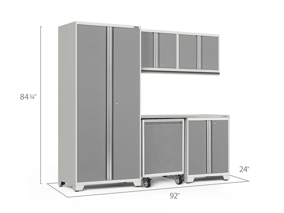 NewAge | Pro Series 6 Piece Cabinet Set with Tool Drawer, Base, Wall Cabinet and Locker