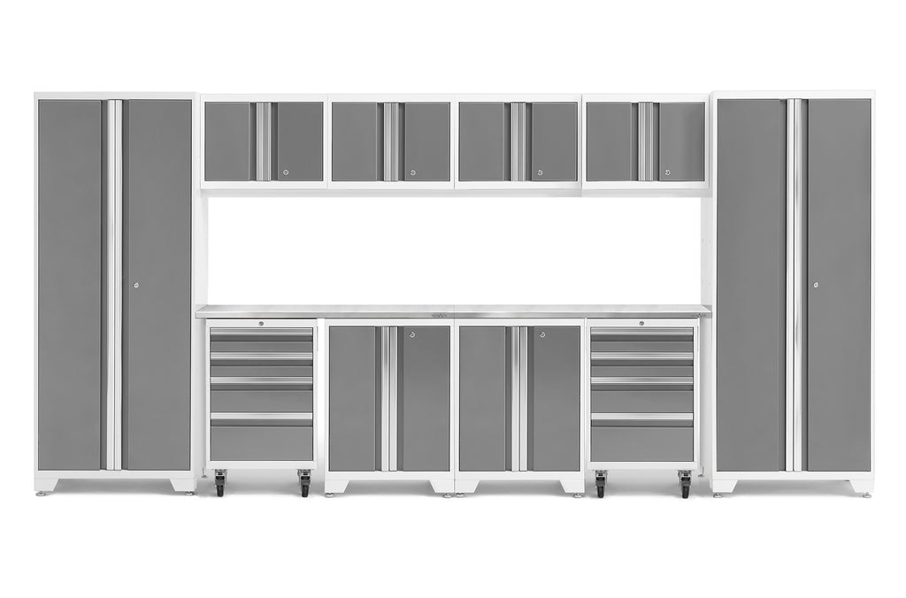 NewAge | Bold Series 12 Piece Cabinet Set with Tool, Base, Wall Cabinets and 2 Lockers