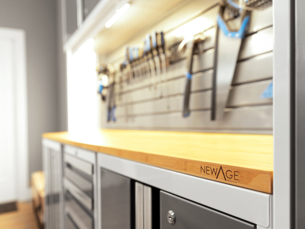 NewAge | Bold Series 9 Piece Cabinet Set with 2 Tool, Base, Wall Cabinets and 30 in. Lockers