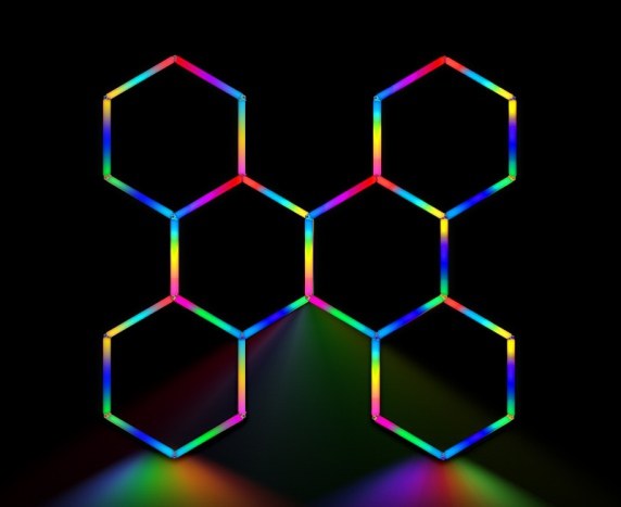 MINT LIGHTING | Polygonal Light V5.0 RGB — ZTF510-RGB | 3'3" × 2'11" | Smart RGB LED