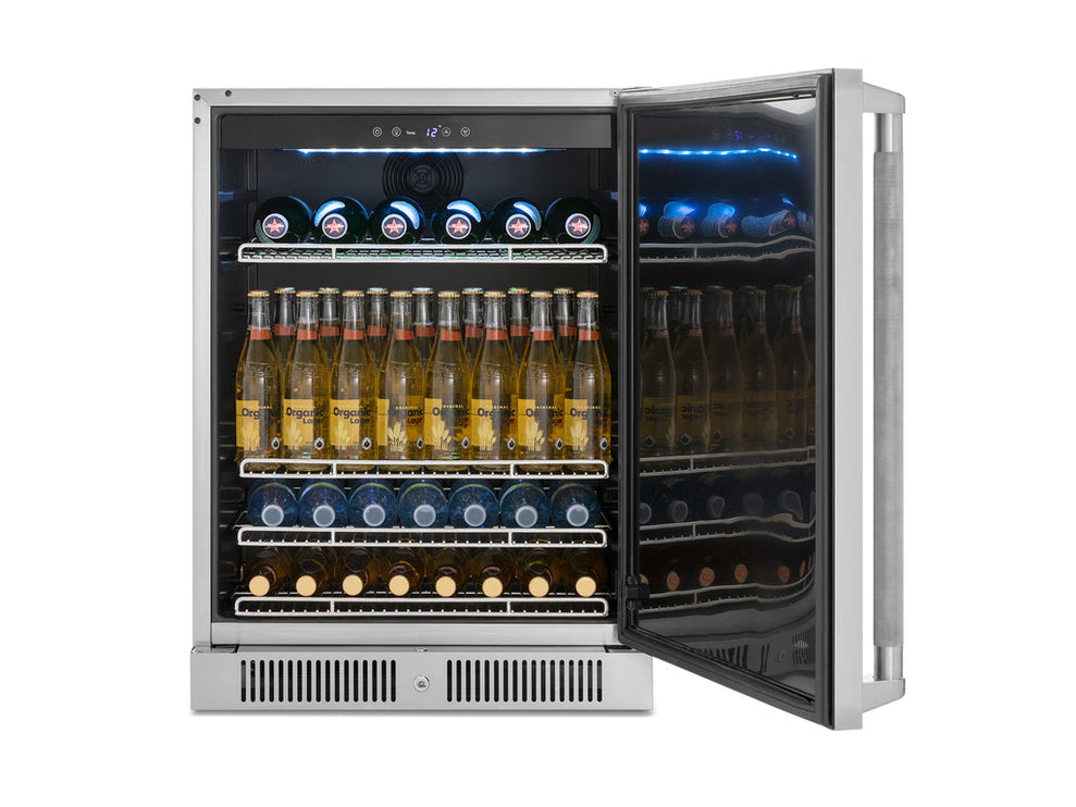 NewAge | Pro Series 6 Piece Cabinet Set with Base, Wall Cabinet, Locker and Stainless Steel Door Fridge