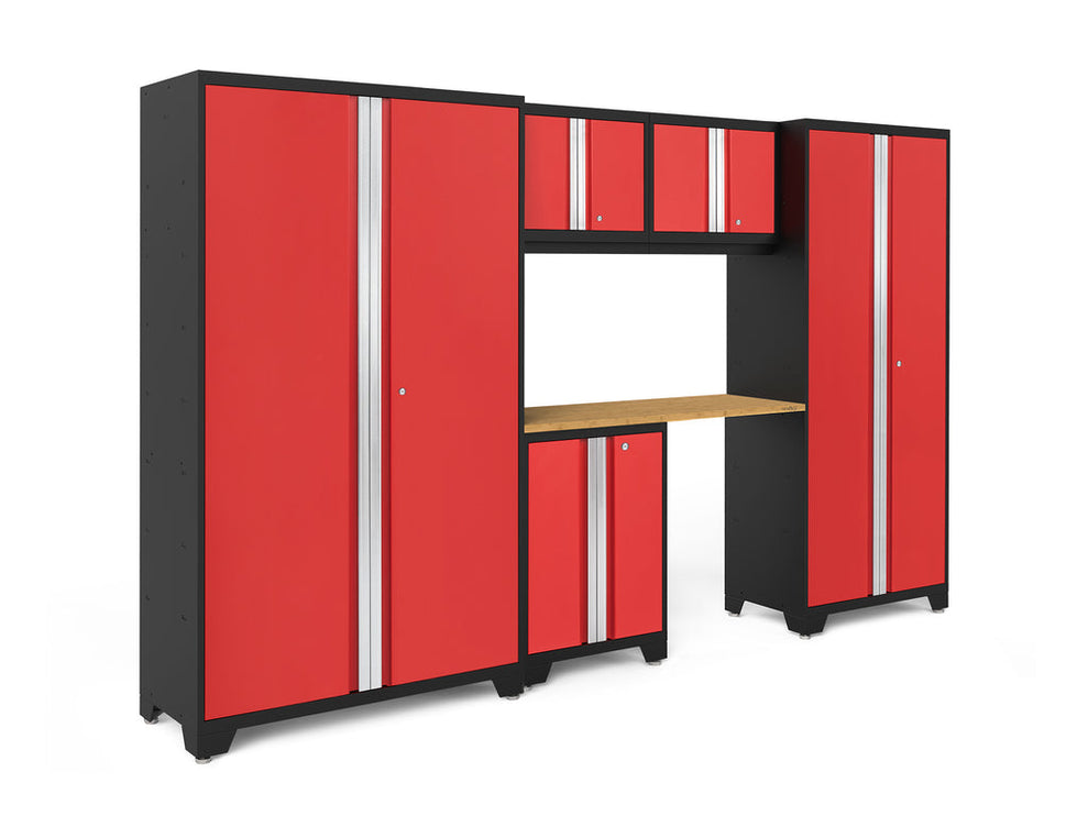 NewAge | Bold Series 6 Piece Cabinet Set with Base, Wall Cabinets, 30 in. Locker and 48 in. RTA Locker