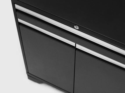 NewAge | Pro Series 8 Piece Cabinet Set with Wall, Base, Multi-Function Cabinet, Lockers and 84 in. Worktop