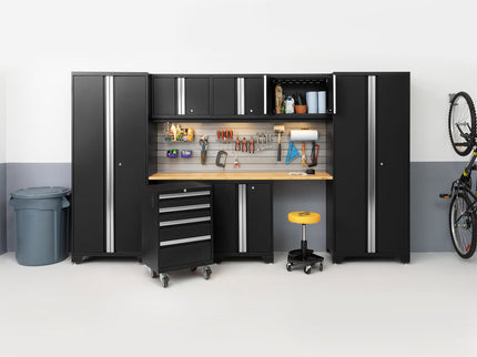 NewAge | Bold Series 6 Piece Cabinet Set with Base, Wall Cabinets, 30 in. Locker and 48 in. RTA Locker