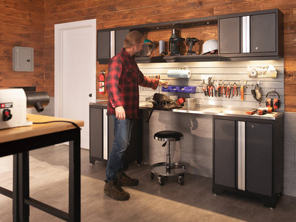 NewAge | Bold Series 6 Piece Cabinet Set with Base, Wall Cabinets, 30 in. Locker and 48 in. RTA Locker