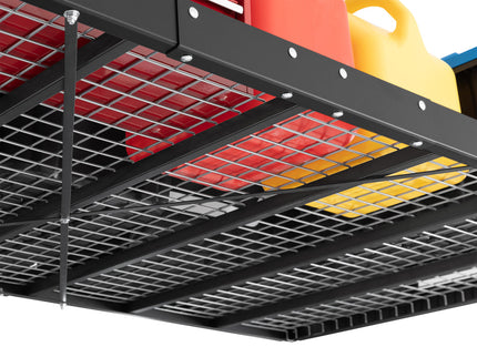 NewAge | VersaRac Pro 4 ft. x 8 ft. Height-Adjustable Overhead Rack in Black
