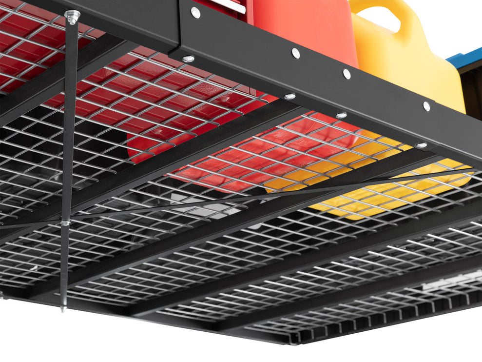 NewAge | VersaRac Pro 4 ft. x 8 ft. Height-Adjustable Overhead Rack in Black