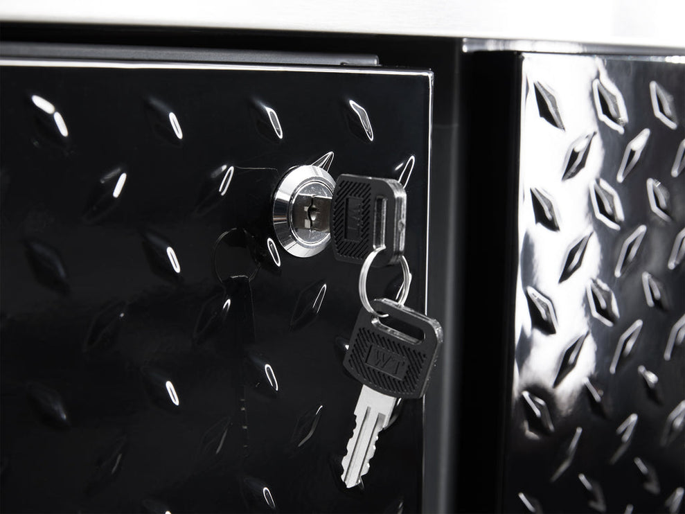 NewAge | Performance Diamond Plate Limited Edition 14 Piece Cabinet Set with Tool, Base, Wall Cabinets, 30 in. Lockers and Worktop