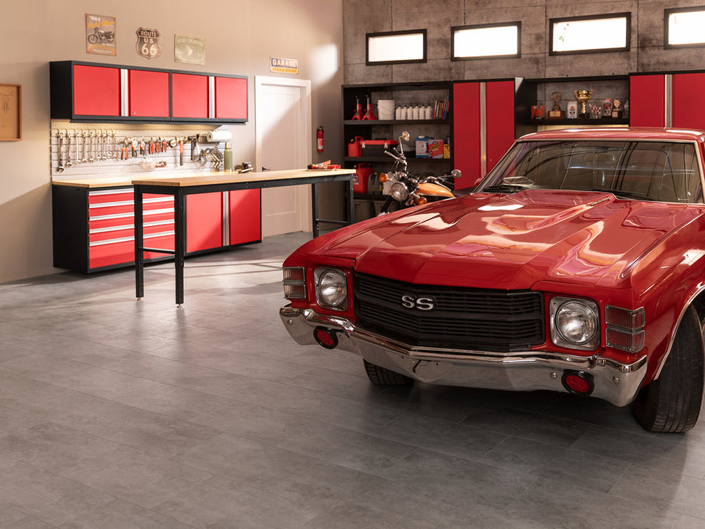 NewAge | Pro Series 6 Piece Cabinet Set with Base, Wall Cabinet, Locker and Glass Door Fridge