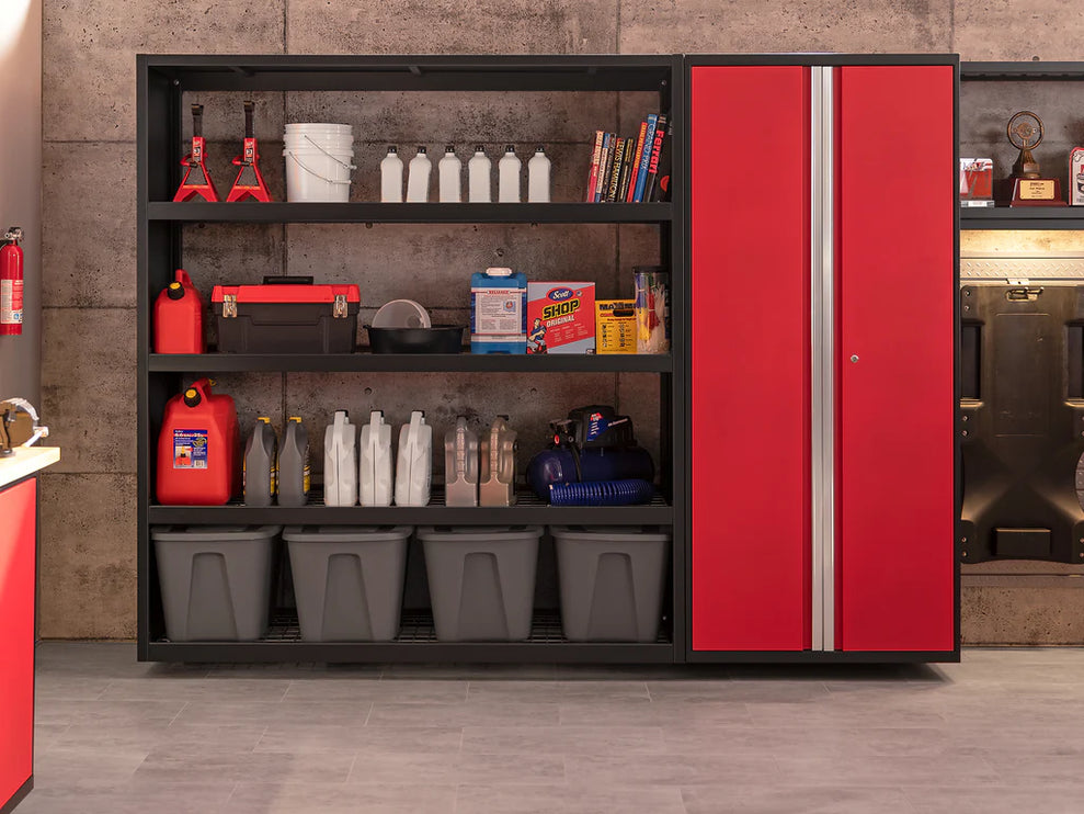 NewAge | Pro Series 6 Piece Cabinet Set with Tool Drawer, Wall Cabinet, Locker and Utility Cart