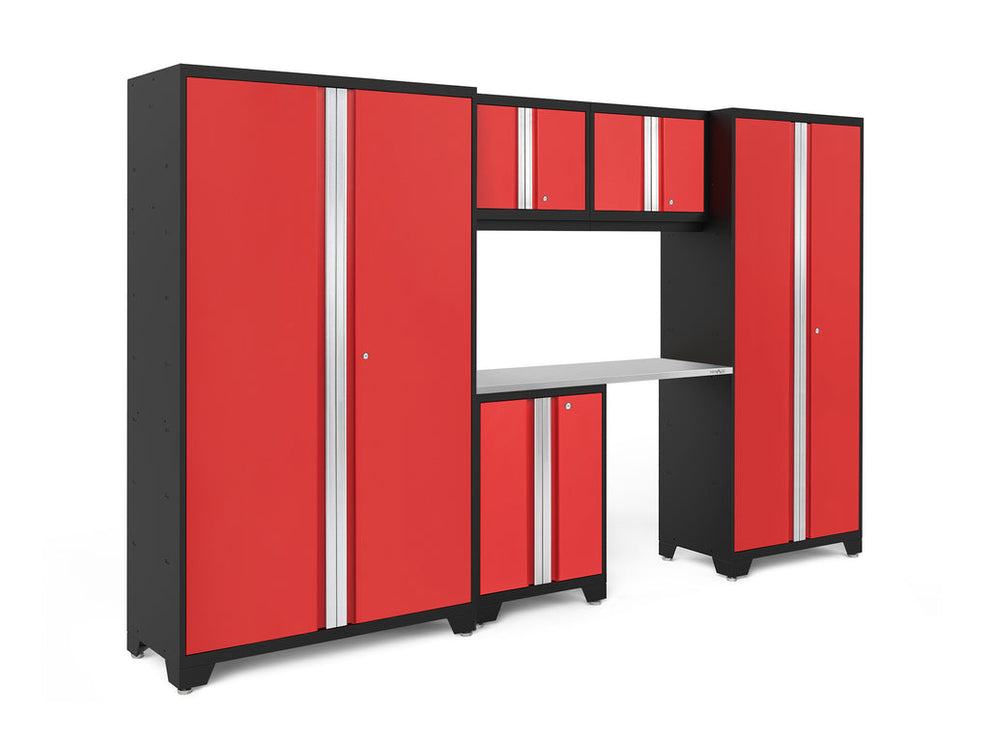 NewAge | Bold Series 6 Piece Cabinet Set with Base, Wall Cabinets, 30 in. Locker and 48 in. RTA Locker