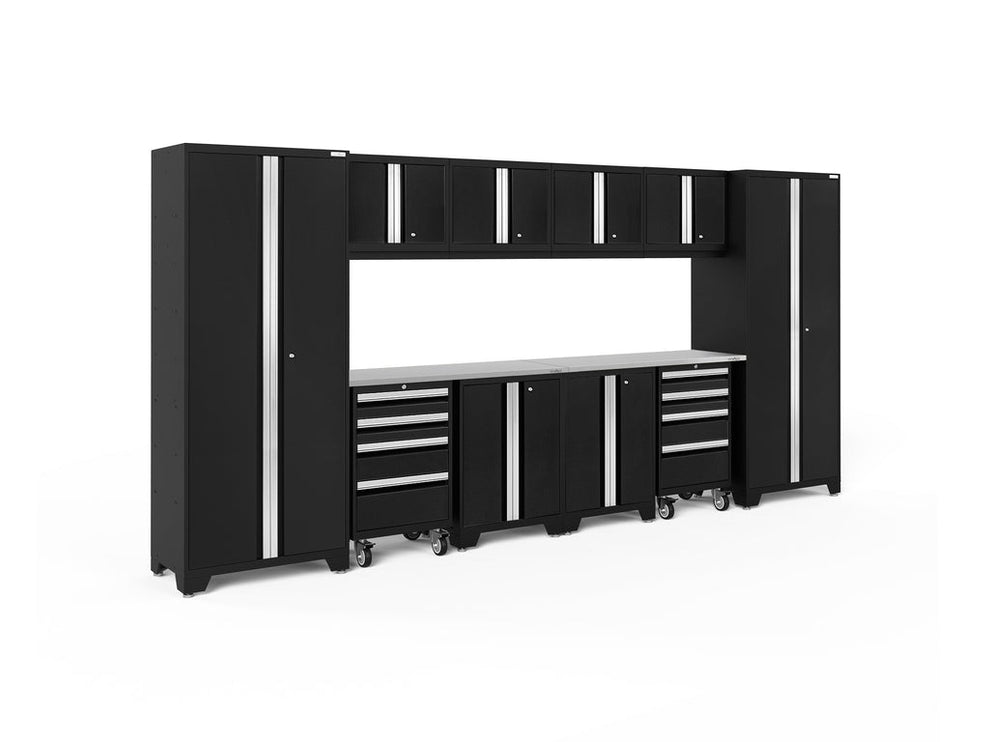 NewAge | Bold Series 12 Piece Cabinet Set with Tool, Base, Wall Cabinets and 2 Lockers