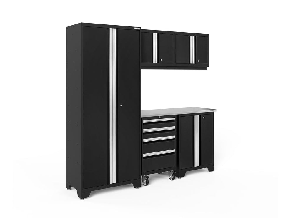 NewAge | Bold Series 6 Piece Cabinet Set with Tool, Base, Wall Cabinets and 30 in. Locker