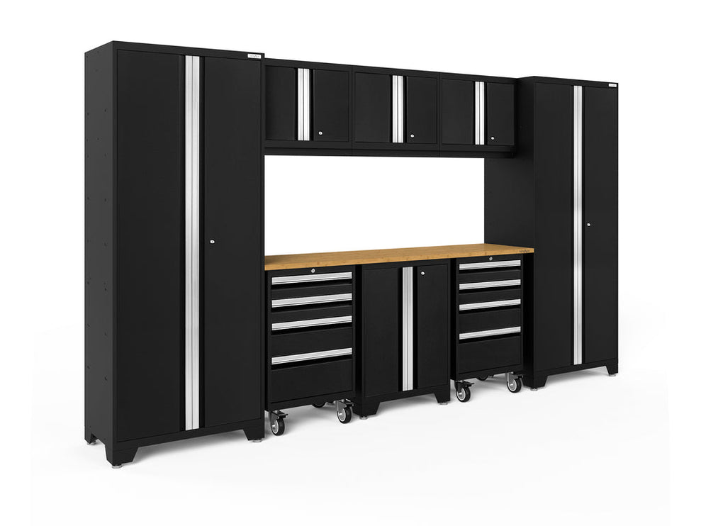 NewAge | Bold Series 9 Piece Cabinet Set with 2 Tool, Base, Wall Cabinets and 30 in. Lockers