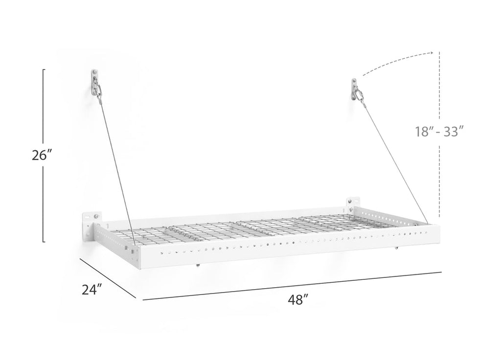 NewAge | Pro Series 2 ft. x 4 ft. Wall Mounted Steel Shelf