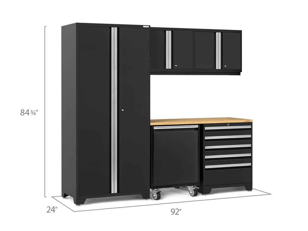 NewAge | Pro Series 6 Piece Cabinet Set with Tool Drawer, Wall Cabinet, Locker and Utility Cart