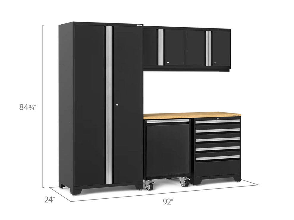 NewAge | Pro Series 6 Piece Cabinet Set with Tool Drawer, Wall Cabinet, Locker and Utility Cart