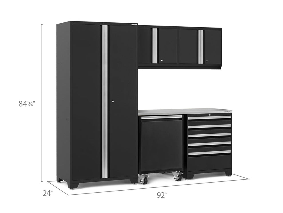 NewAge | Pro Series 6 Piece Cabinet Set with Tool Drawer, Wall Cabinet, Locker and Utility Cart