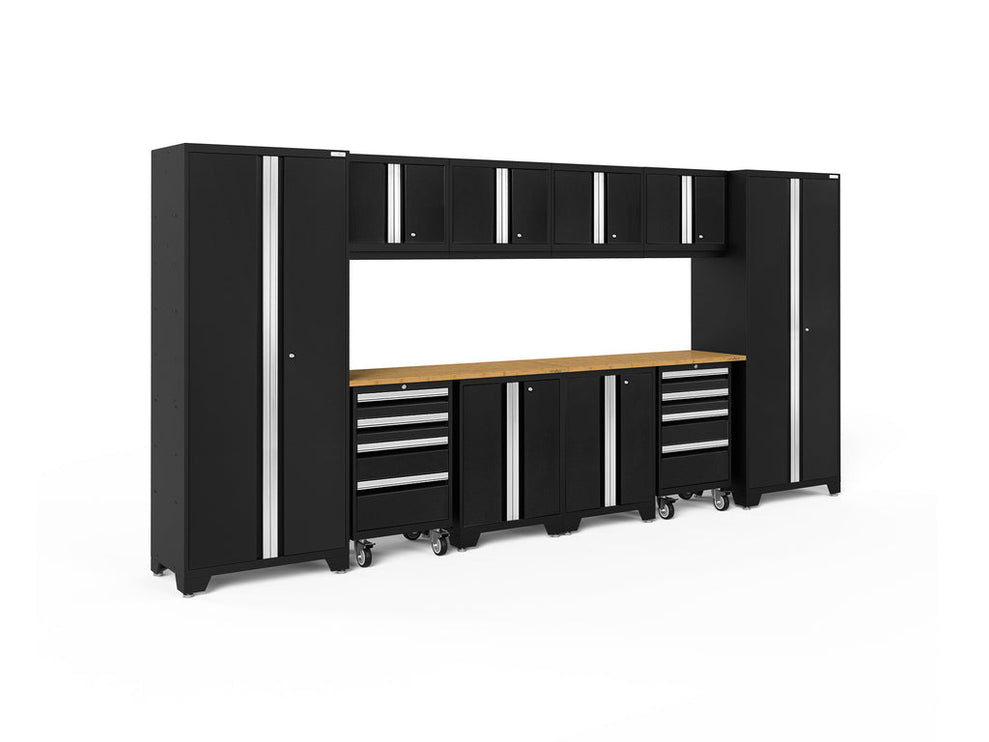 NewAge | Bold Series 12 Piece Cabinet Set with Tool, Base, Wall Cabinets and 2 Lockers