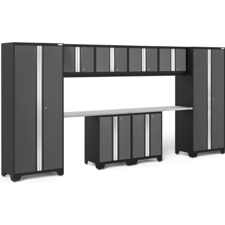 NewAge | Bold Series 10 Piece Cabinet Set with Base, Wall Cabinet, 30 in. Locker and Worktop