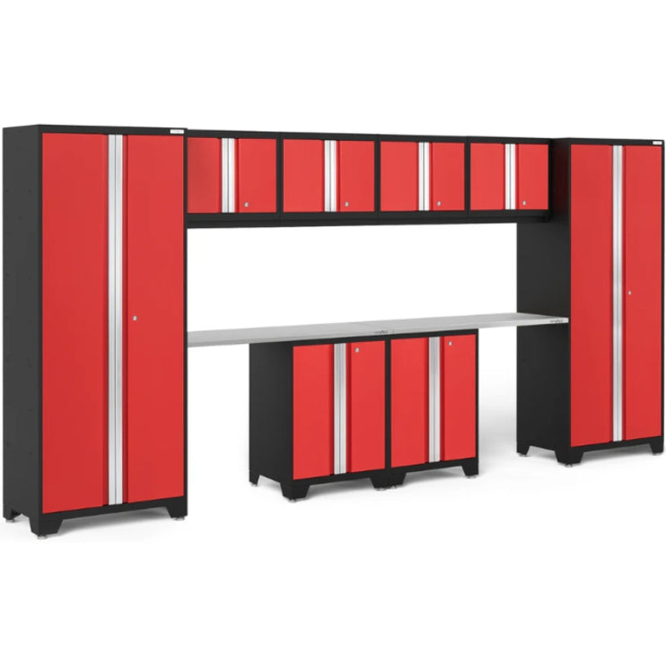 NewAge | Bold Series 10 Piece Cabinet Set with Base, Wall Cabinet, 30 in. Locker and Worktop