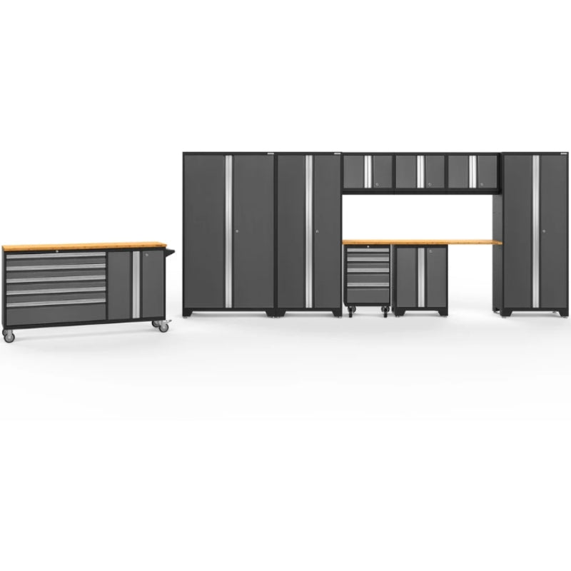 NewAge | Bold Series 10 Piece Cabinet Set with Project Center, Tool Drawer, Base, Wall Cabinet and Locker