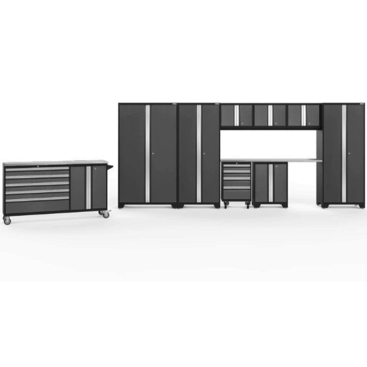 NewAge | Bold Series 10 Piece Cabinet Set with Project Center, Tool Drawer, Base, Wall Cabinet and Locker