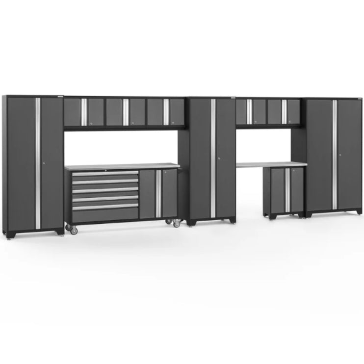 NewAge | Bold Series 11 Piece Cabinet Set with Project Center, Base, Wall Cabinets and Lockers