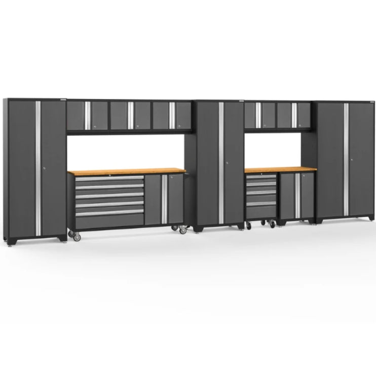 NewAge | Bold Series 12 Piece Cabinet Set with Project Center, Tool Drawer, Base, Wall Cabinets and Locker