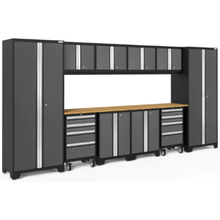 NewAge | Bold Series 12 Piece Cabinet Set with Tool, Base, Wall Cabinets and 2 Lockers