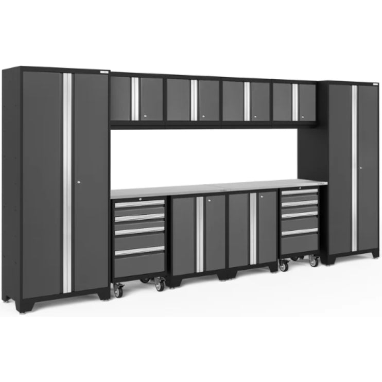 NewAge | Bold Series 12 Piece Cabinet Set with Tool, Base, Wall Cabinets and 2 Lockers