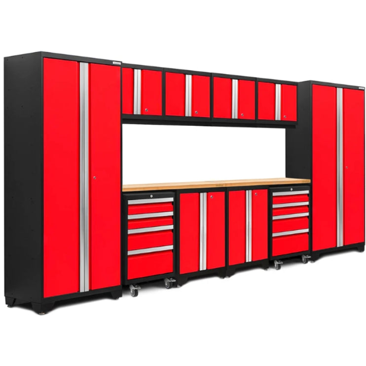 NewAge | Bold Series 12 Piece Cabinet Set with Tool, Base, Wall Cabinets and 2 Lockers