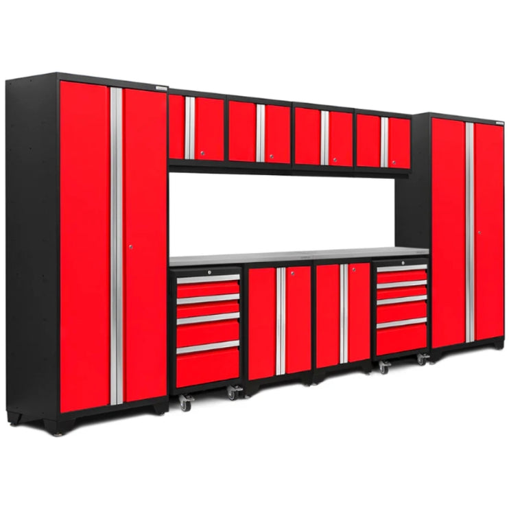 NewAge | Bold Series 12 Piece Cabinet Set with Tool, Base, Wall Cabinets and 2 Lockers