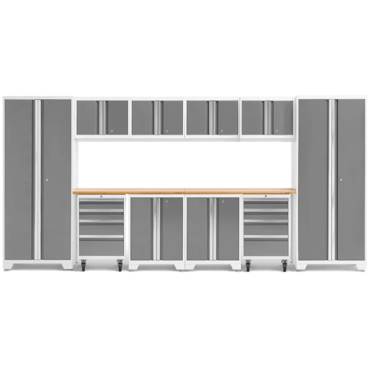 NewAge | Bold Series 12 Piece Cabinet Set with Tool, Base, Wall Cabinets and 2 Lockers