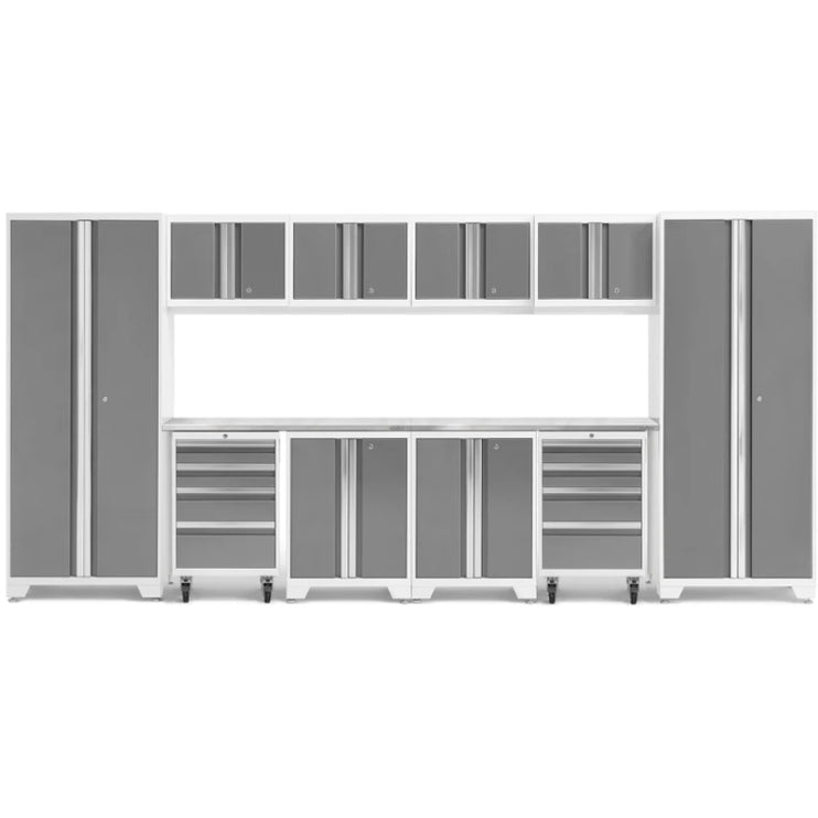NewAge | Bold Series 12 Piece Cabinet Set with Tool, Base, Wall Cabinets and 2 Lockers