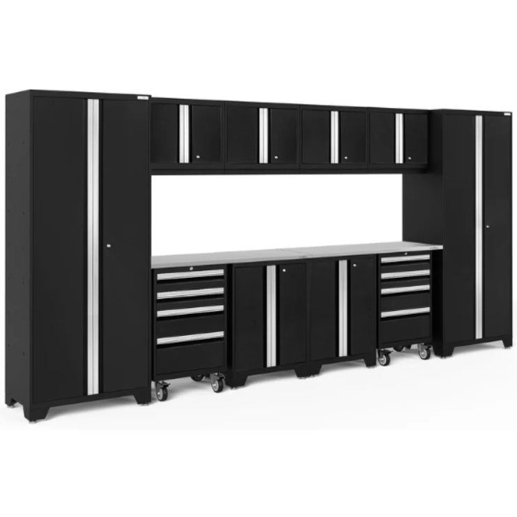 NewAge | Bold Series 12 Piece Cabinet Set with Tool, Base, Wall Cabinets and 2 Lockers