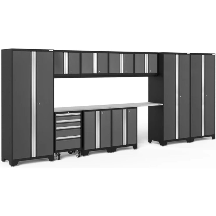 NewAge | Bold Series 12 Piece Cabinet Set with Tool, Base, Wall Cabinets and 3 Lockers