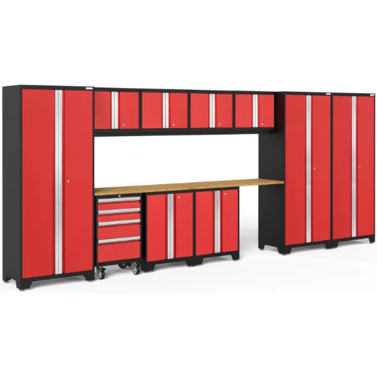 NewAge | Bold Series 12 Piece Cabinet Set with Tool, Base, Wall Cabinets and 3 Lockers