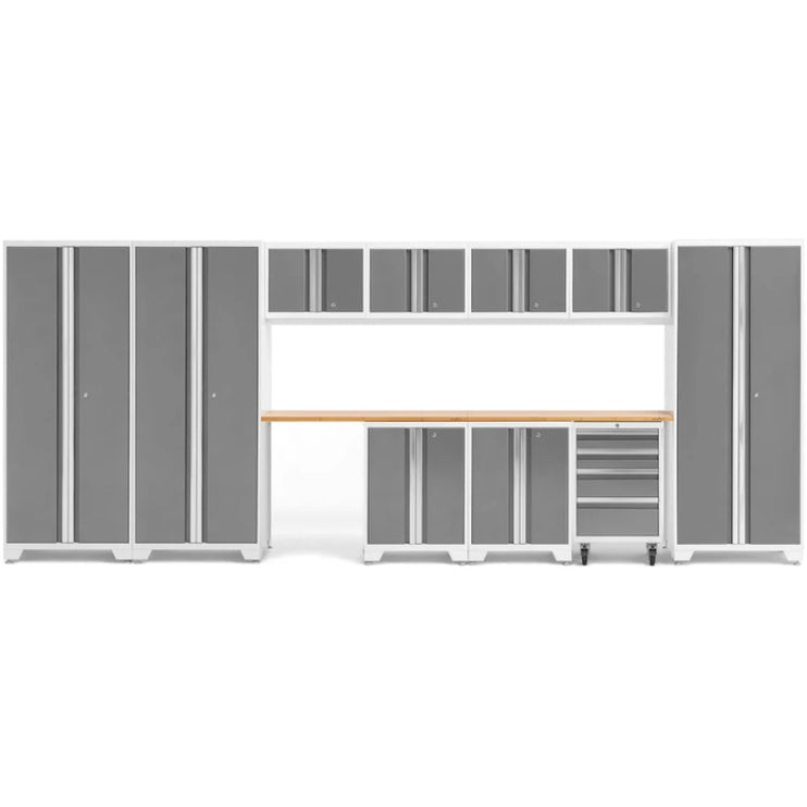 NewAge | Bold Series 12 Piece Cabinet Set with Tool, Base, Wall Cabinets and 3 Lockers