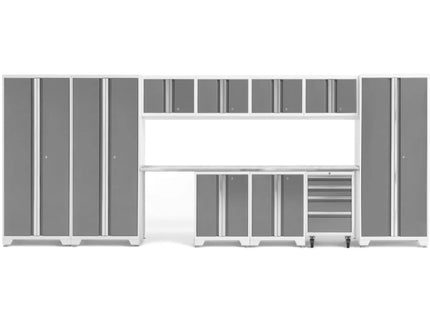 NewAge | Bold Series 12 Piece Cabinet Set with Tool, Base, Wall Cabinets and 3 Lockers