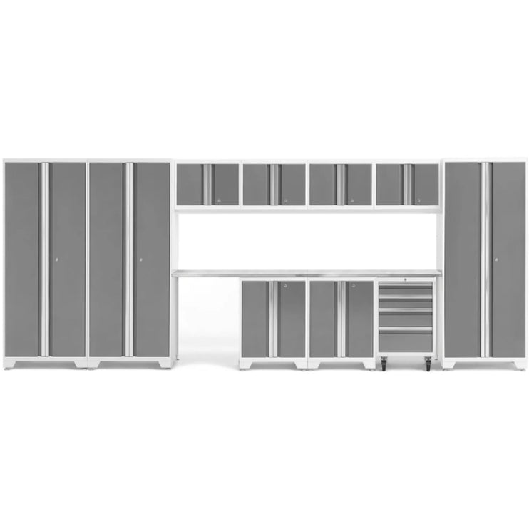 NewAge | Bold Series 12 Piece Cabinet Set with Tool, Base, Wall Cabinets and 3 Lockers
