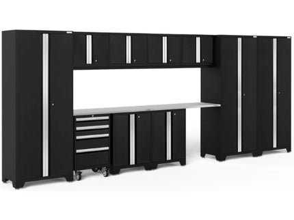 NewAge | Bold Series 12 Piece Cabinet Set with Tool, Base, Wall Cabinets and 3 Lockers