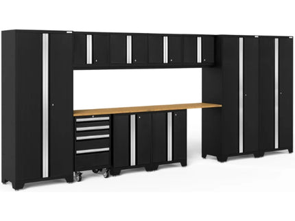 NewAge | Bold Series 12 Piece Cabinet Set with Tool, Base, Wall Cabinets and 3 Lockers