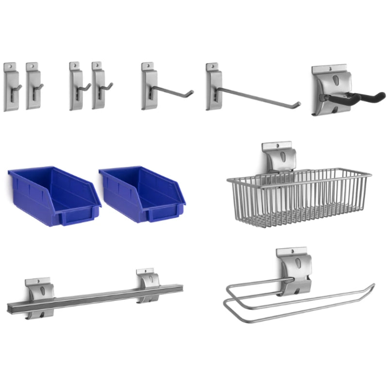 NewAge | 12-Piece Steel Slatwall Accessory Kit