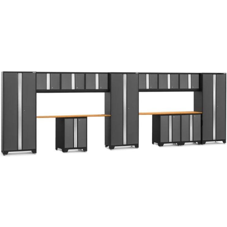 NewAge | Bold Series 14 Piece Cabinet Set with Base, Wall Cabinets and 30 in. Lockers