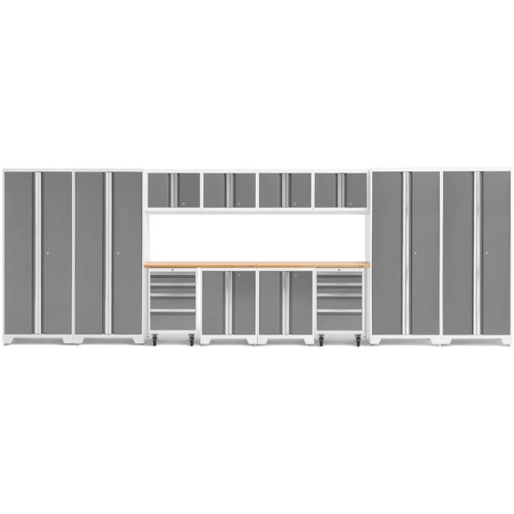 NewAge | Bold Series 14 Piece Cabinet Set with Tool, Base, Wall Cabinets and 30 in. Lockers