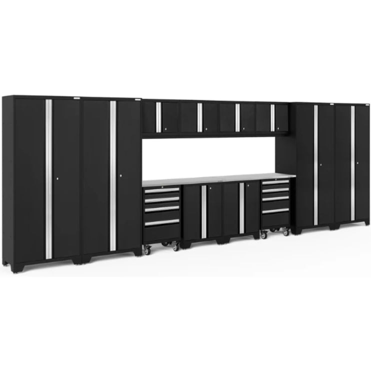 NewAge | Bold Series 14 Piece Cabinet Set with Tool, Base, Wall Cabinets and 30 in. Lockers