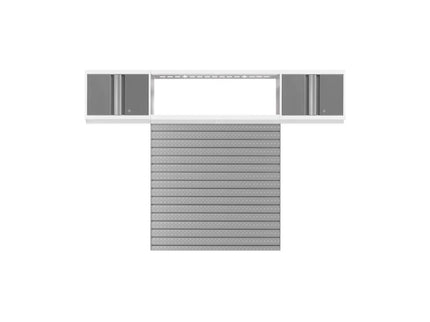 NewAge | Bold Series 3 Piece Cabinet Set with Slatwall, Display Shelf and Wall Cabinets