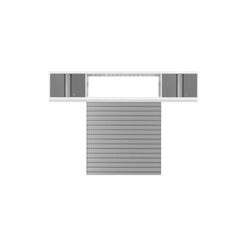 NewAge | Bold Series 3 Piece Cabinet Set with Slatwall, Display Shelf and Wall Cabinets