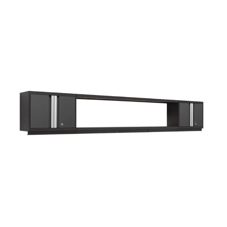 NewAge | Bold Series 3 Piece Cabinet Set with Wall Cabinets and Display Shelf